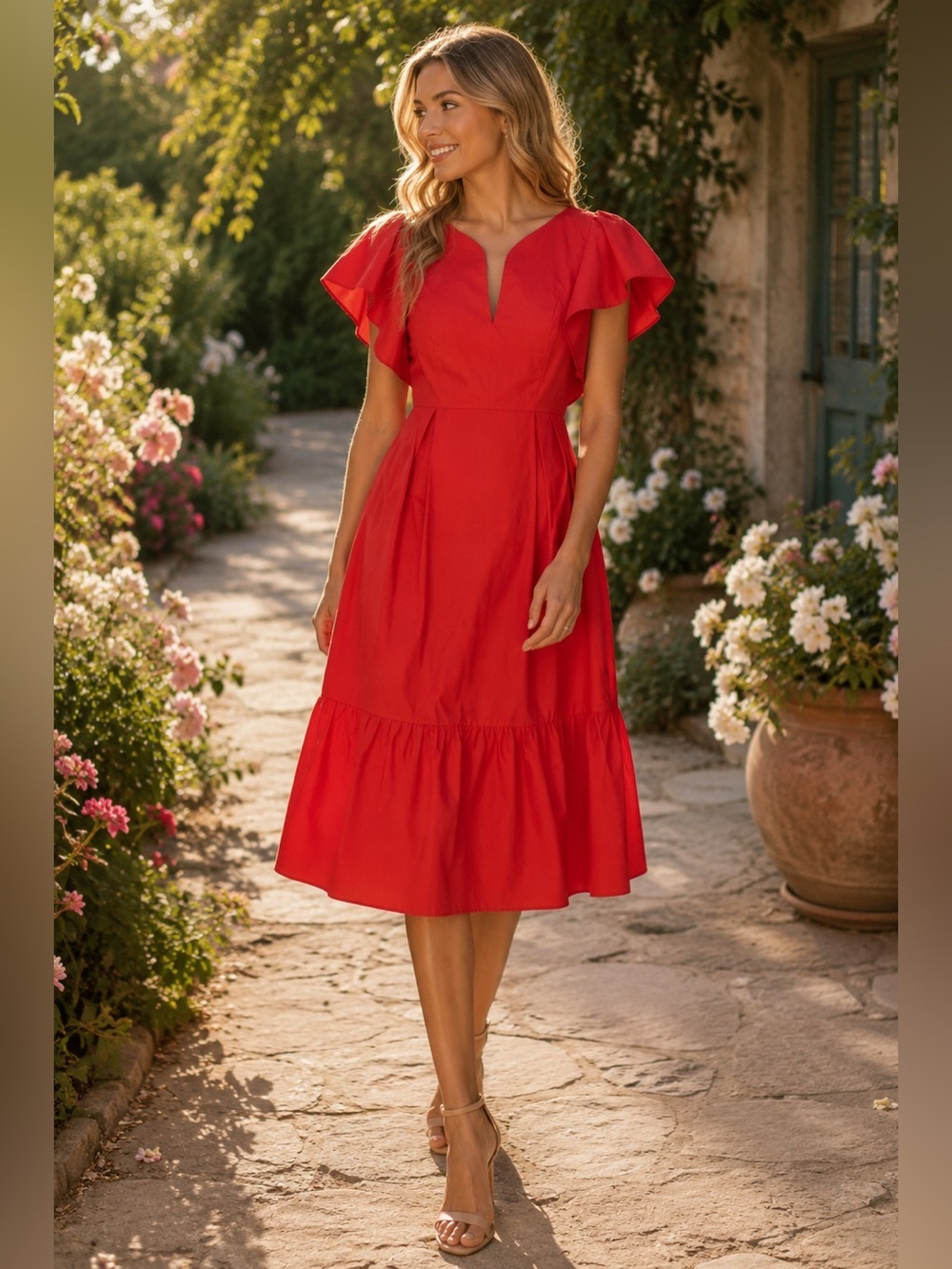 Marissa Webb Collective V Neck Midi dress size 0
